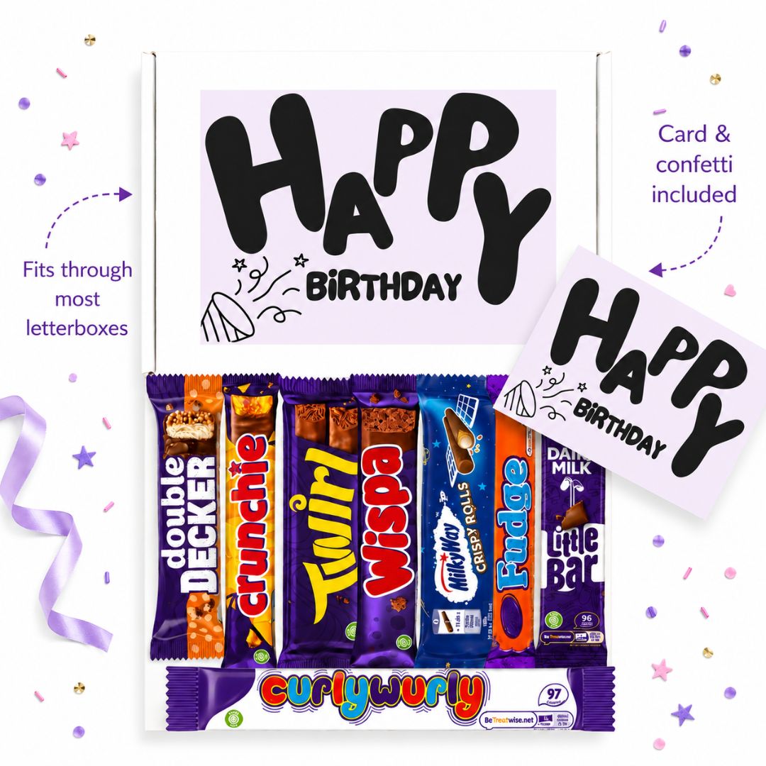 Assorted chocolate bars in a &