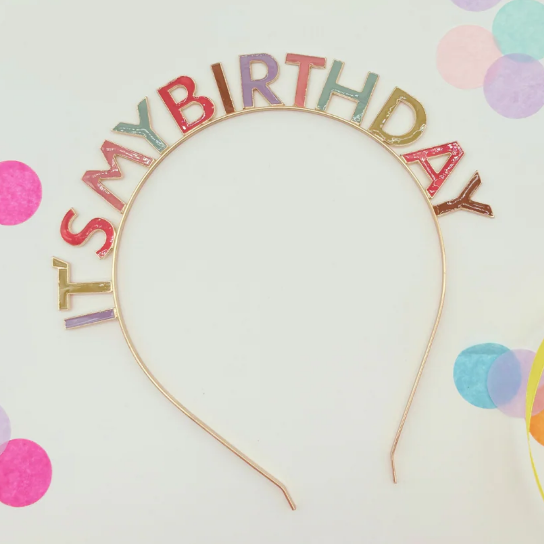 Its My Birthday Rainbow Headband