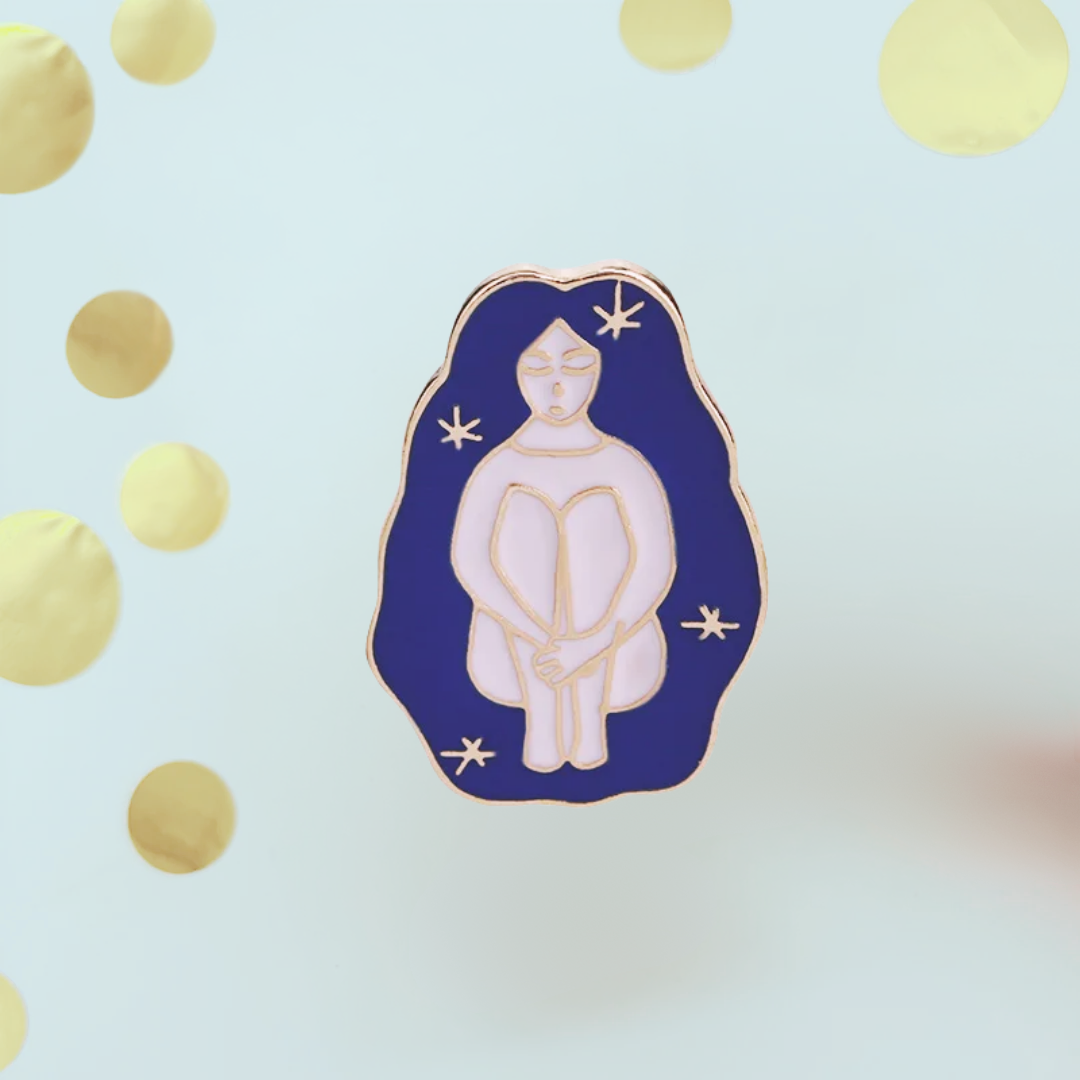 celestial goddess pin badge