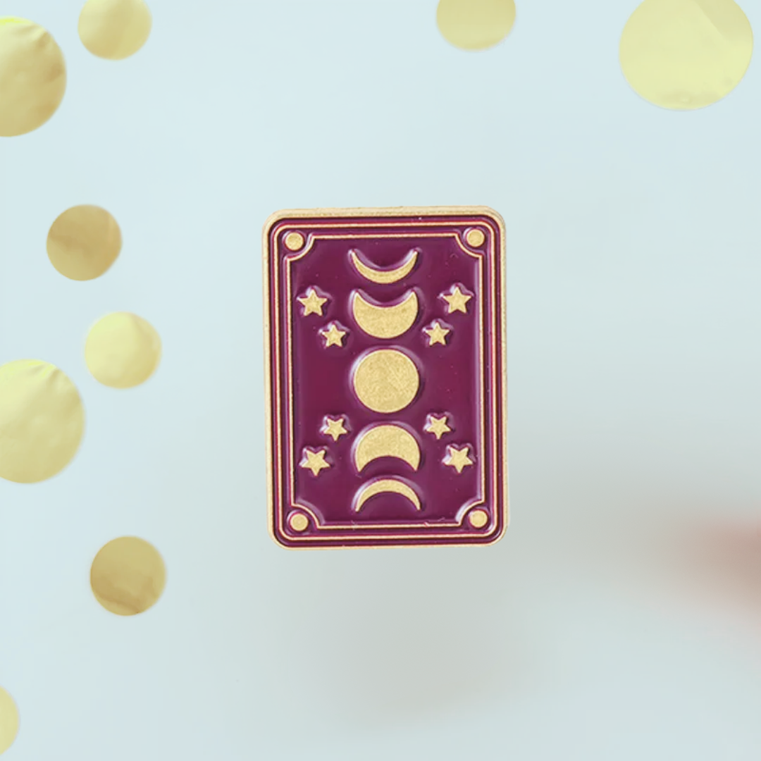 Moon phases pin badge
