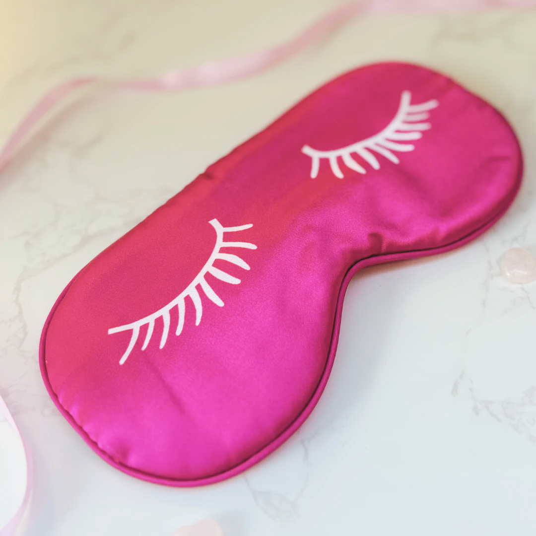 Hot Pink Satin Eye Mask