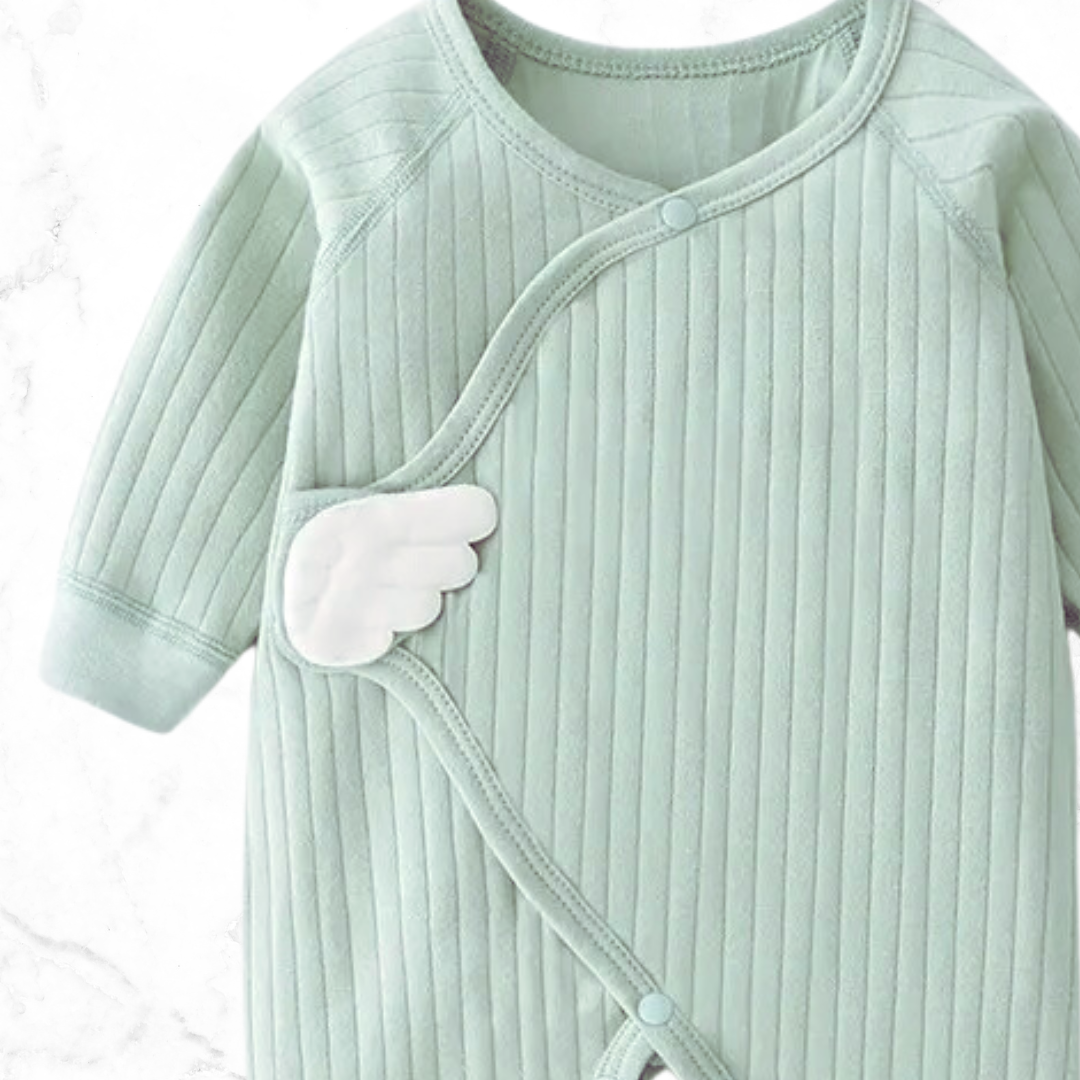 Baby Gro - Green with Wing Detail (0-3+ months)