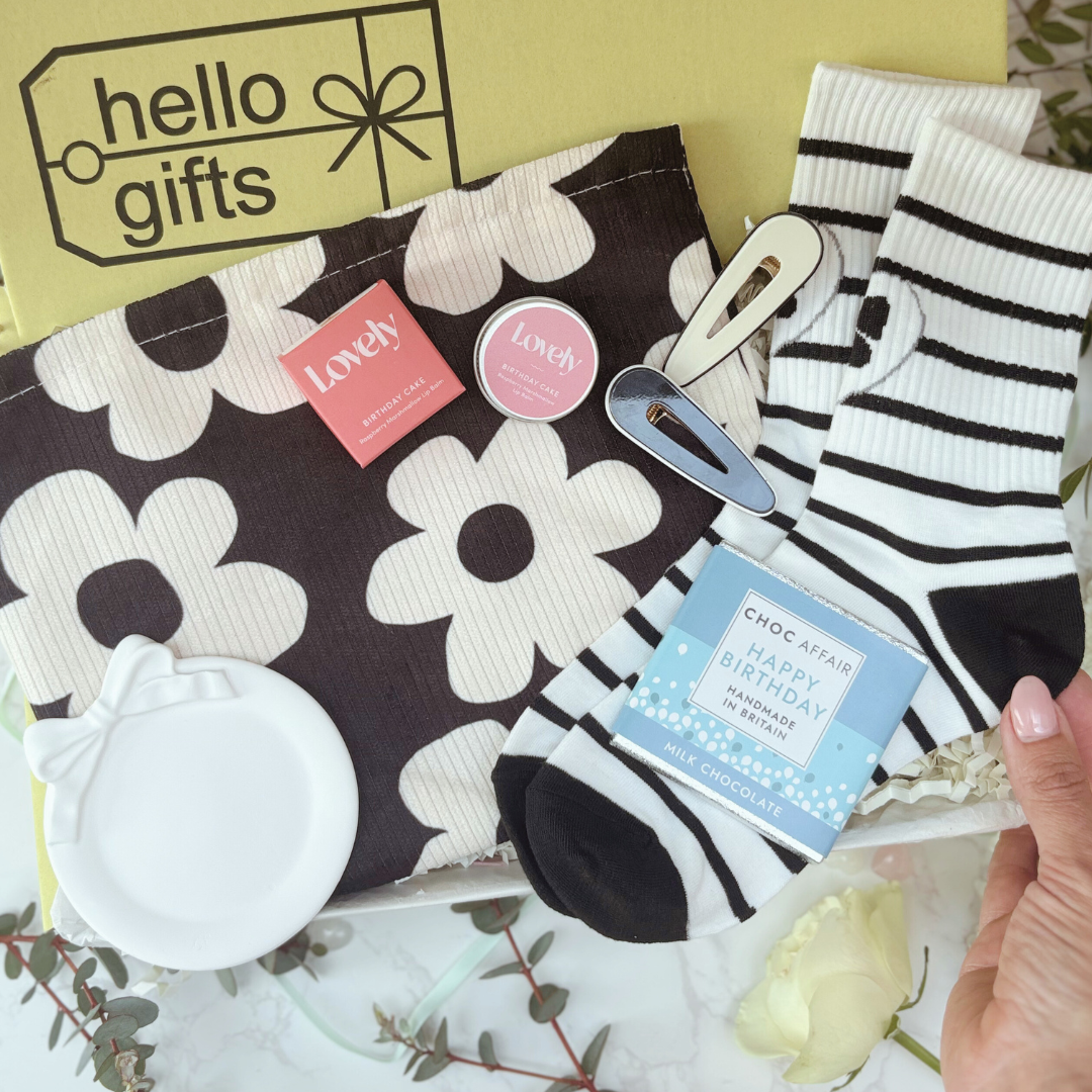 The Happy Birthday Gift Set For Her – Black And White Edition