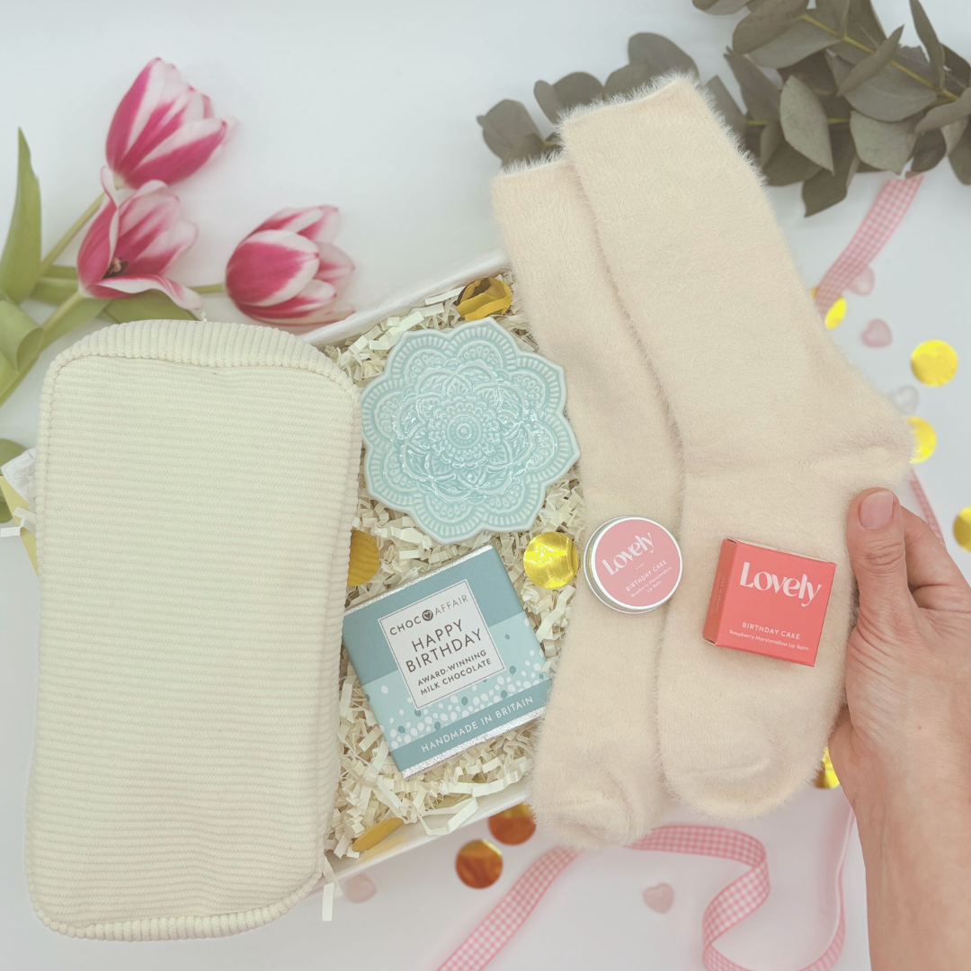 Birthday Pamper Gift Box For Her - Cream