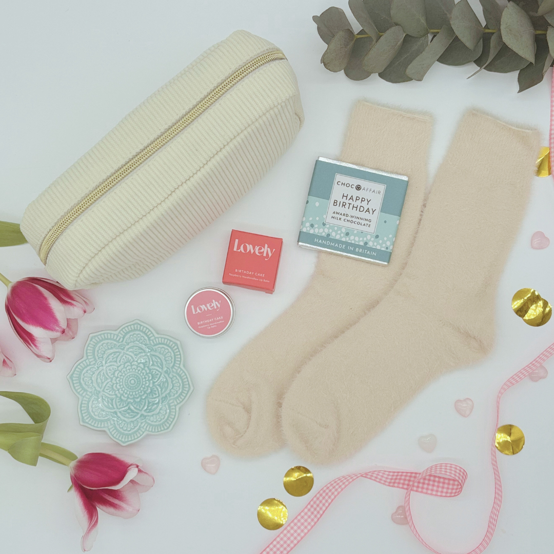 Birthday Pamper Gift Box For Her - Cream