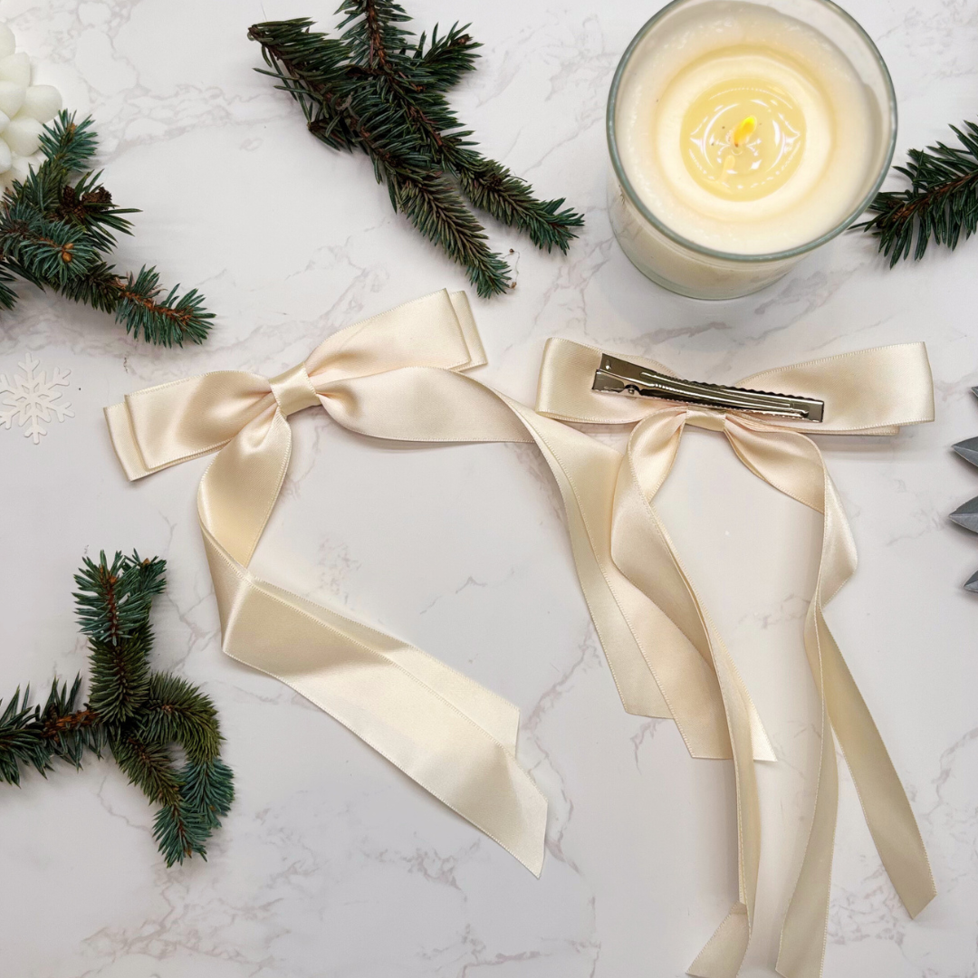 Luxury Monochrome Pyjamas Gift Box – Chic Black Christmas PJ Set with Eye Mask & Satin Bow