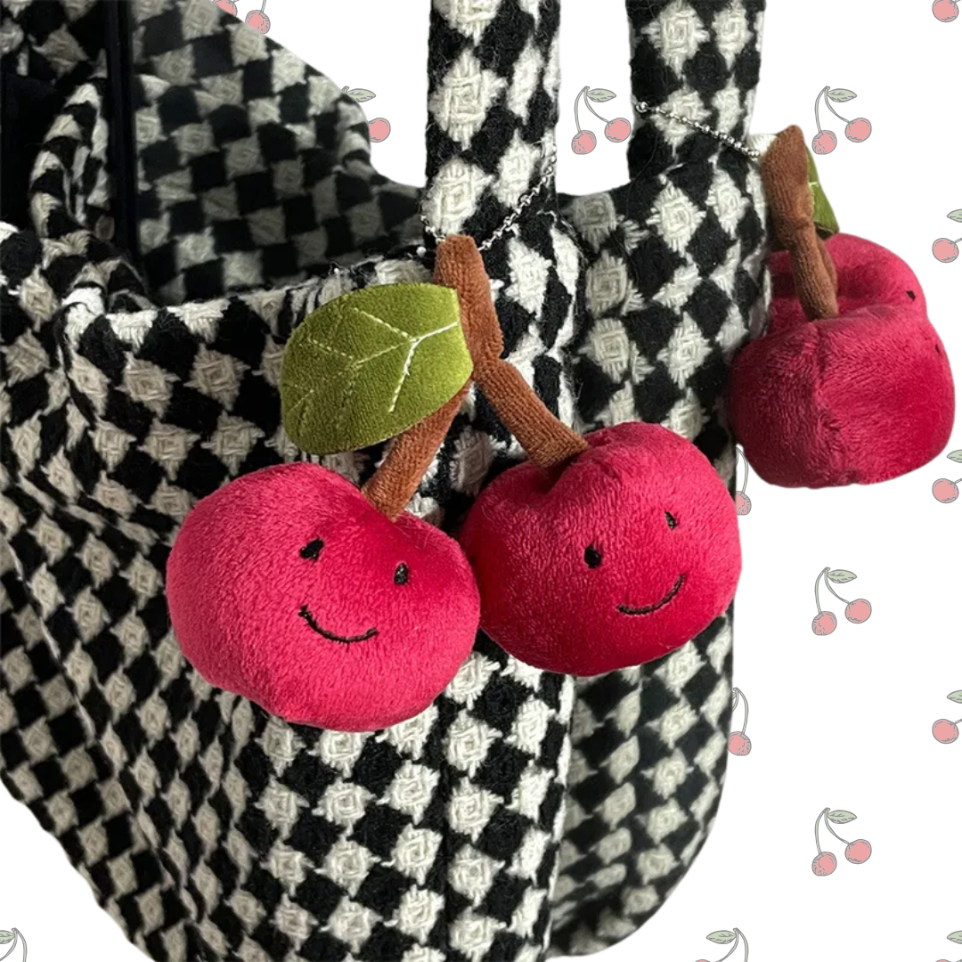 Cherry Soft Toy Bag Charm - Fabulous Fruit Duo