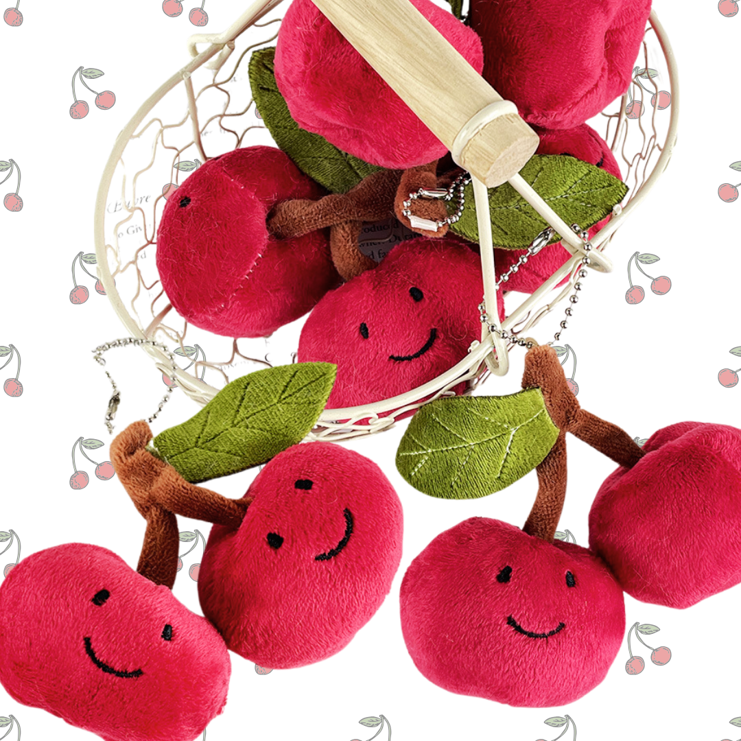 Cherry Soft Toy Bag Charm - Fabulous Fruit Duo