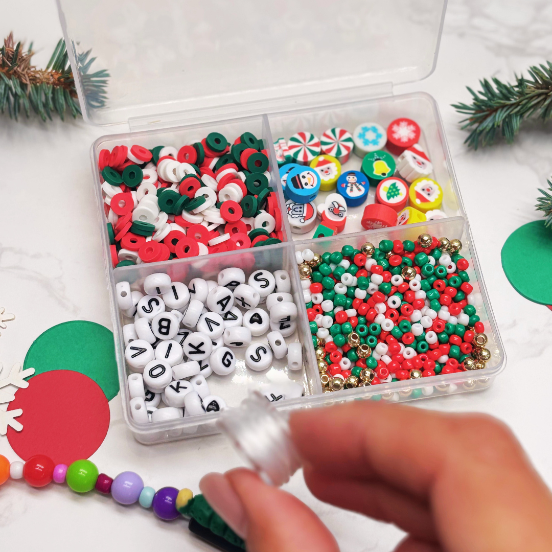 Kids & Tween Christmas Craft Gift Box – Festive Socks, Crafts, Toy, Hair Clip & Bag Charm