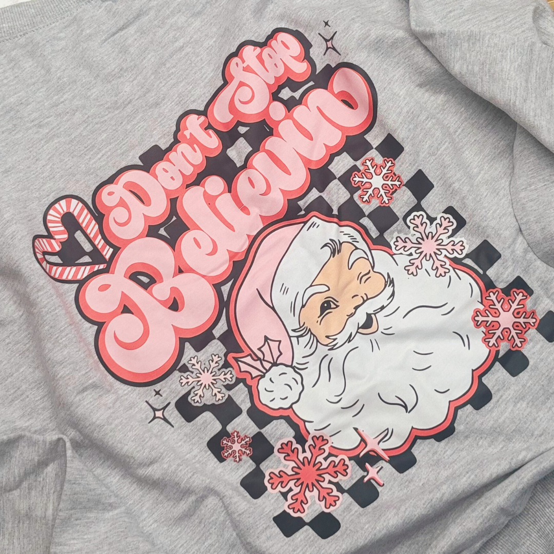 Don’t Stop Believin’ Christmas Jumper Gift Box – Grey Sweatshirt Xmas Present