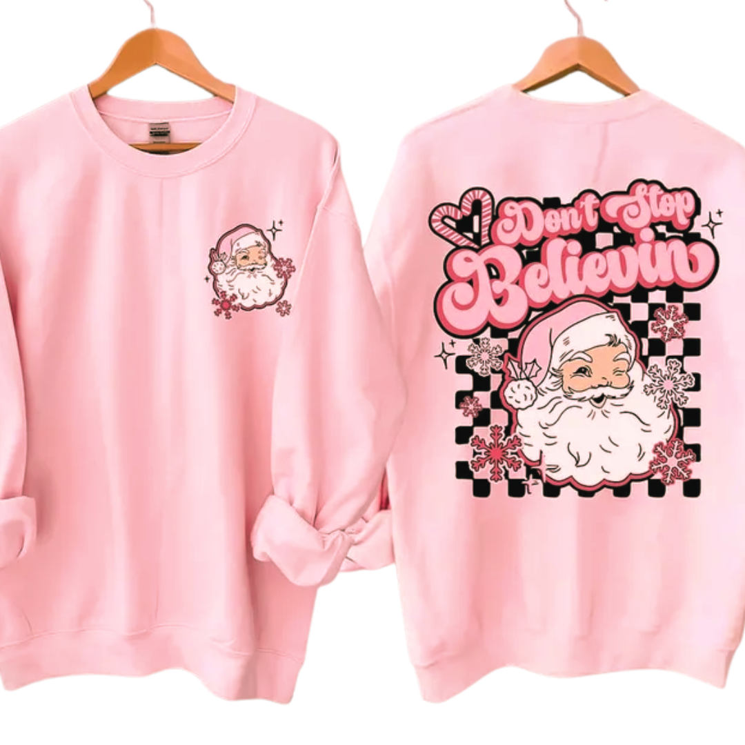 Don’t Stop Believin’ Christmas Jumper Gift Box – Grey Sweatshirt Xmas Present