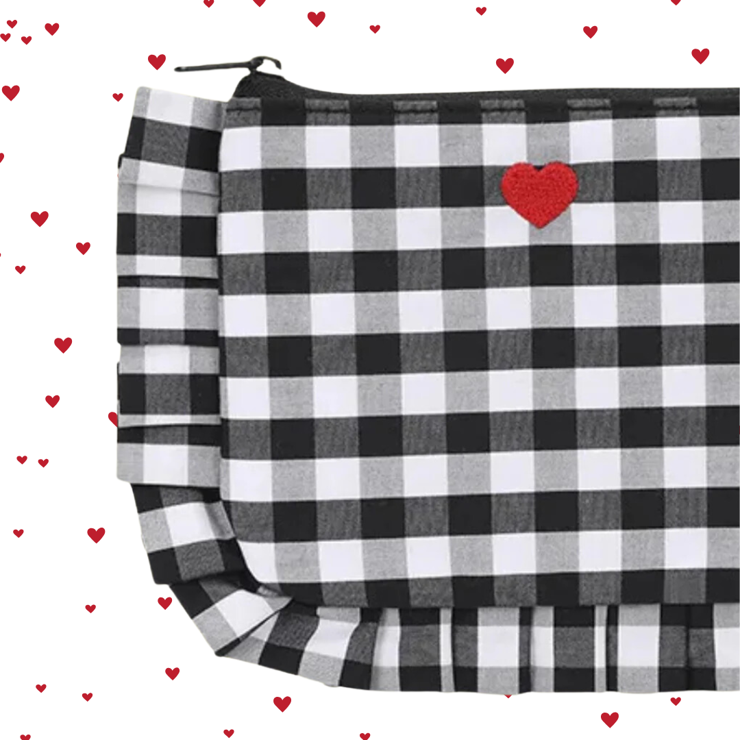 Gingham purse - Black and White