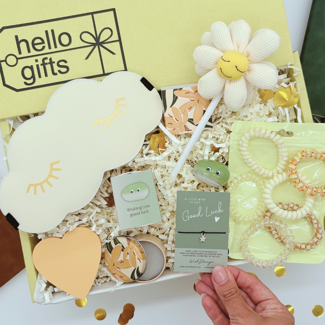 Good Luck Exam Gift Box – A survival student care package for GCSEs, A-Levels, Uni Finals