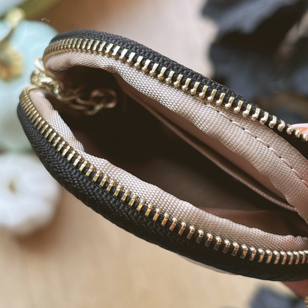 Real Leather Black Ghost Purse – Card, Coin & Keyring Holder with Tassel