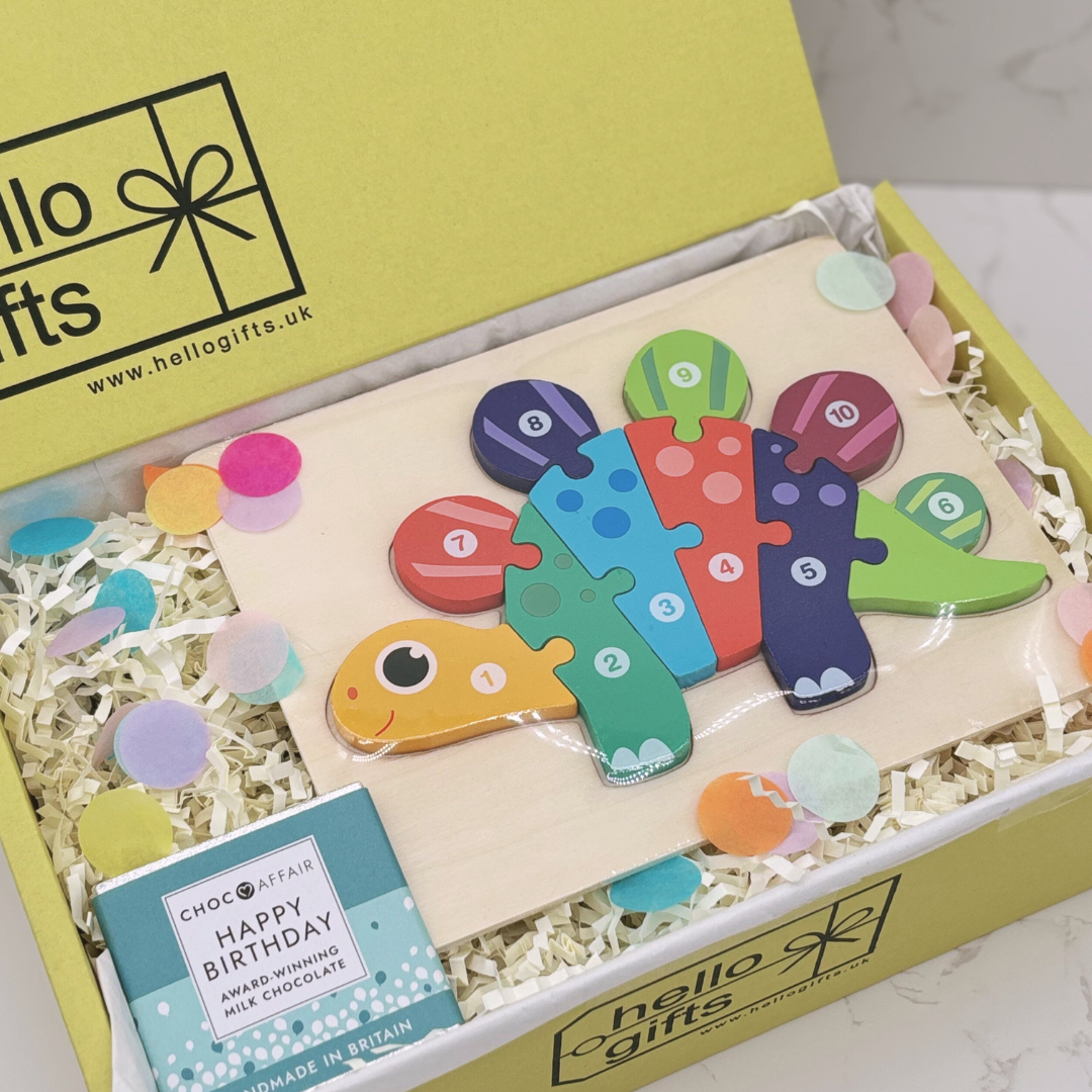 Dinosaur Wooden Jigsaw Letterbox Gift