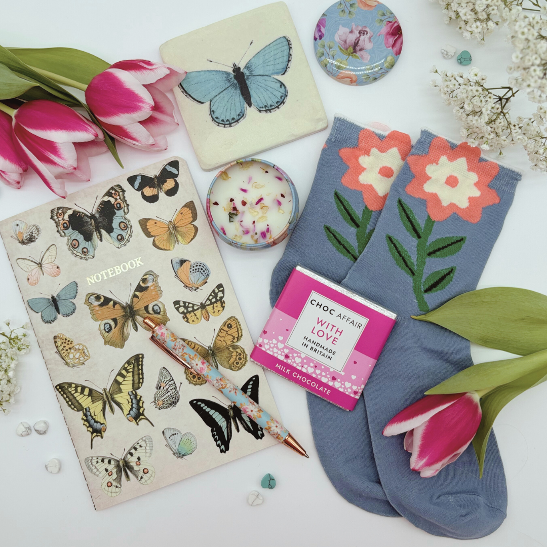 Vintage Floral & Butterflies Gift Set – Elegant Nature-Inspired Gift