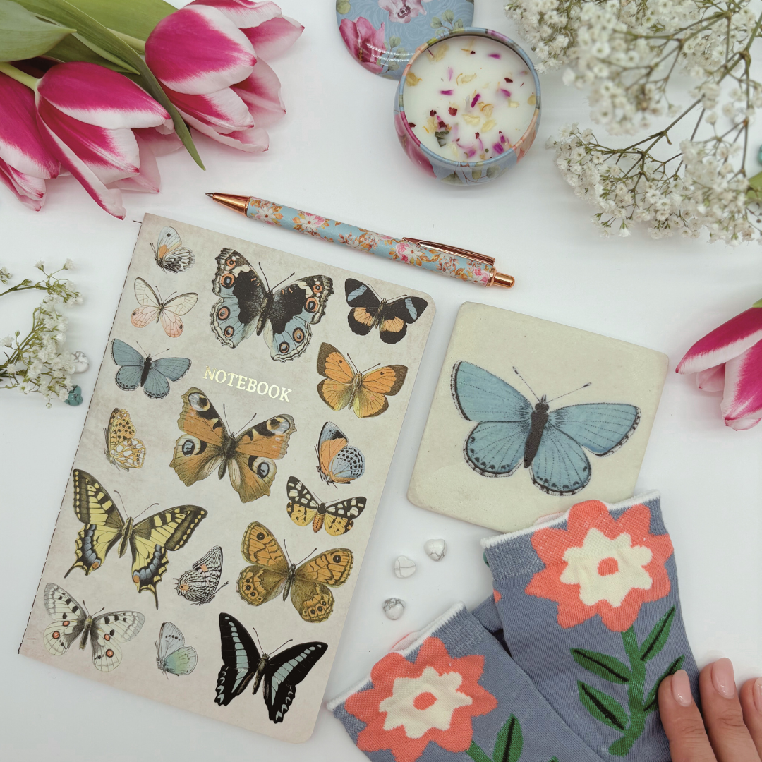 Vintage Floral & Butterflies Gift Set – Elegant Nature-Inspired Gift
