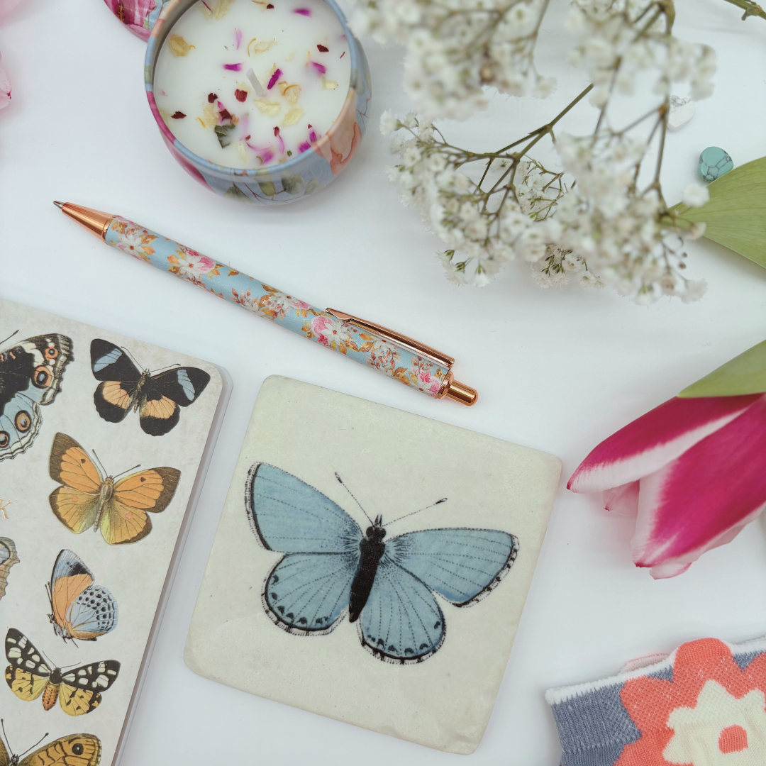 Vintage Floral & Butterflies Gift Set – Elegant Nature-Inspired Gift