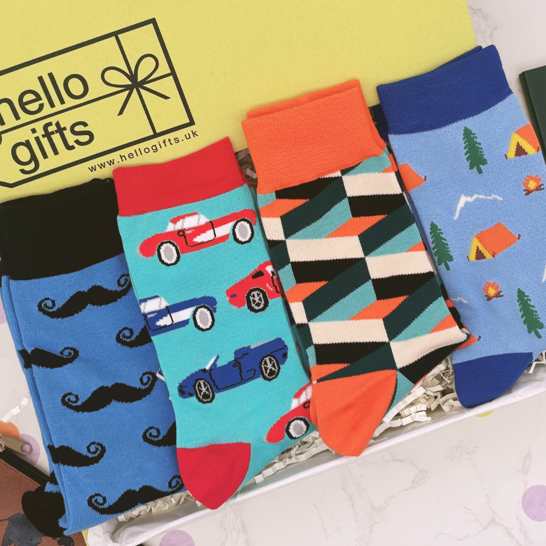 Men’s Socks Letterbox Gift Set – For Birthdays, Thank You And More