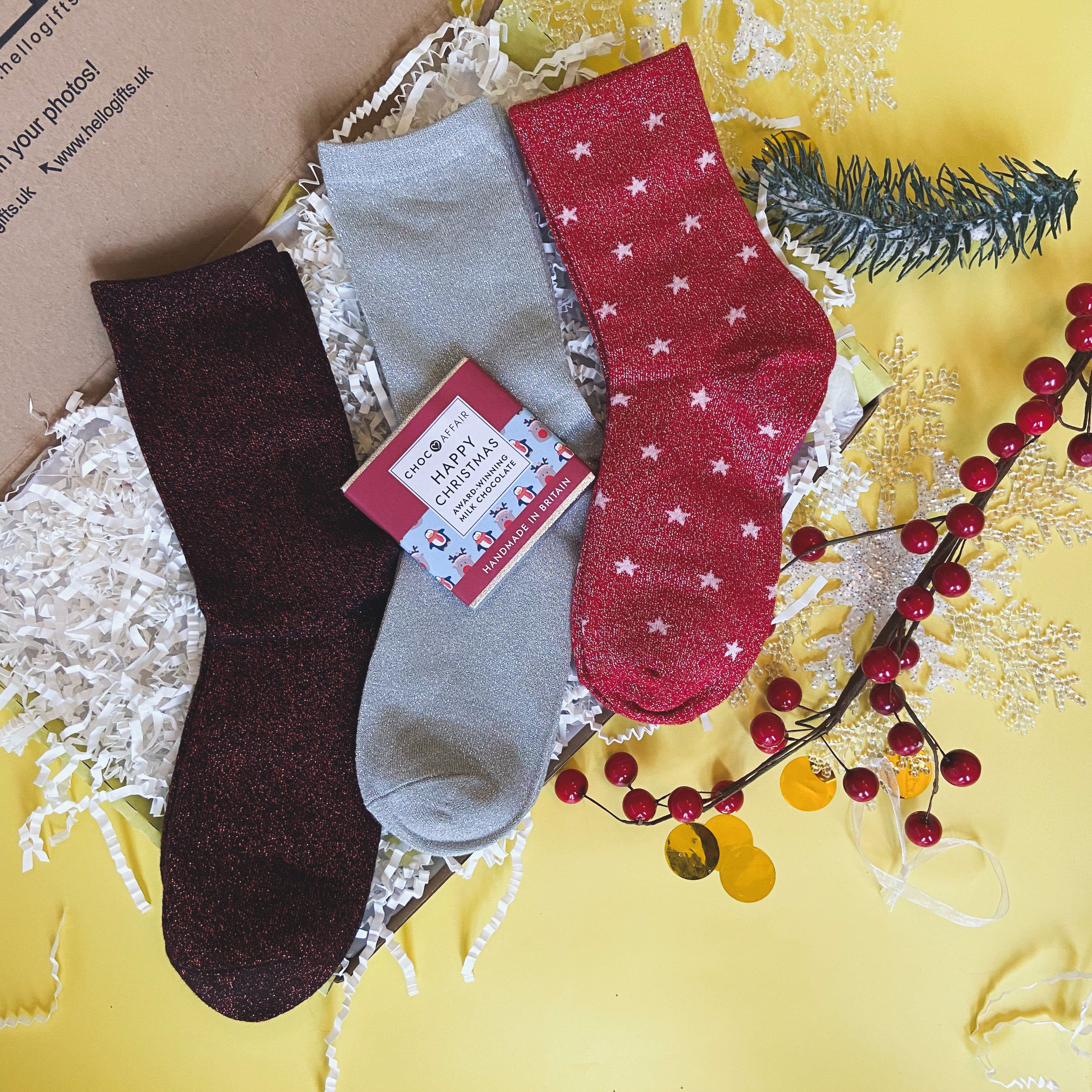 Ladies Tinsel Toes Sock Box - LIMITED EDITION