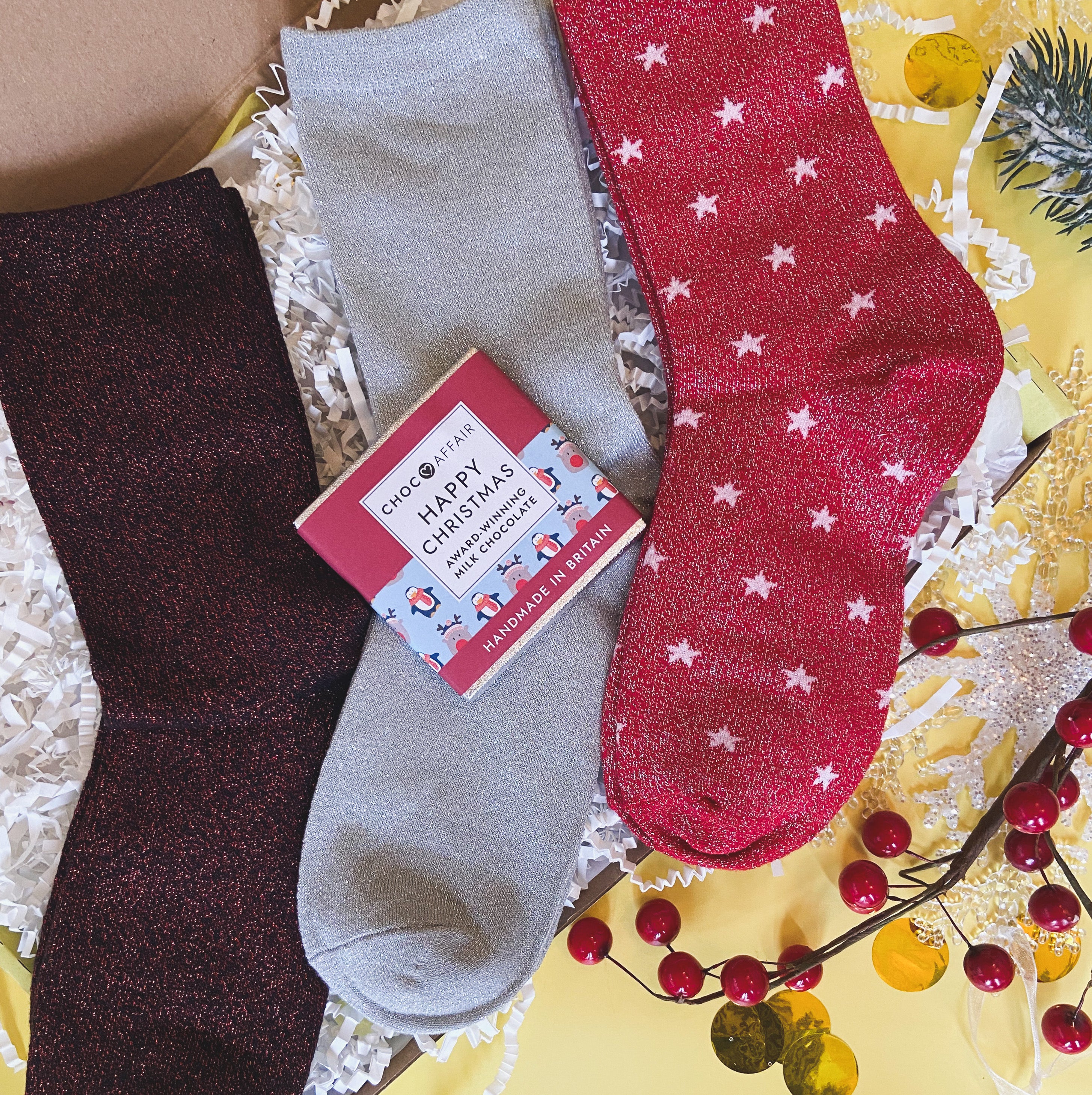 Ladies Tinsel Toes Sock Box - LIMITED EDITION