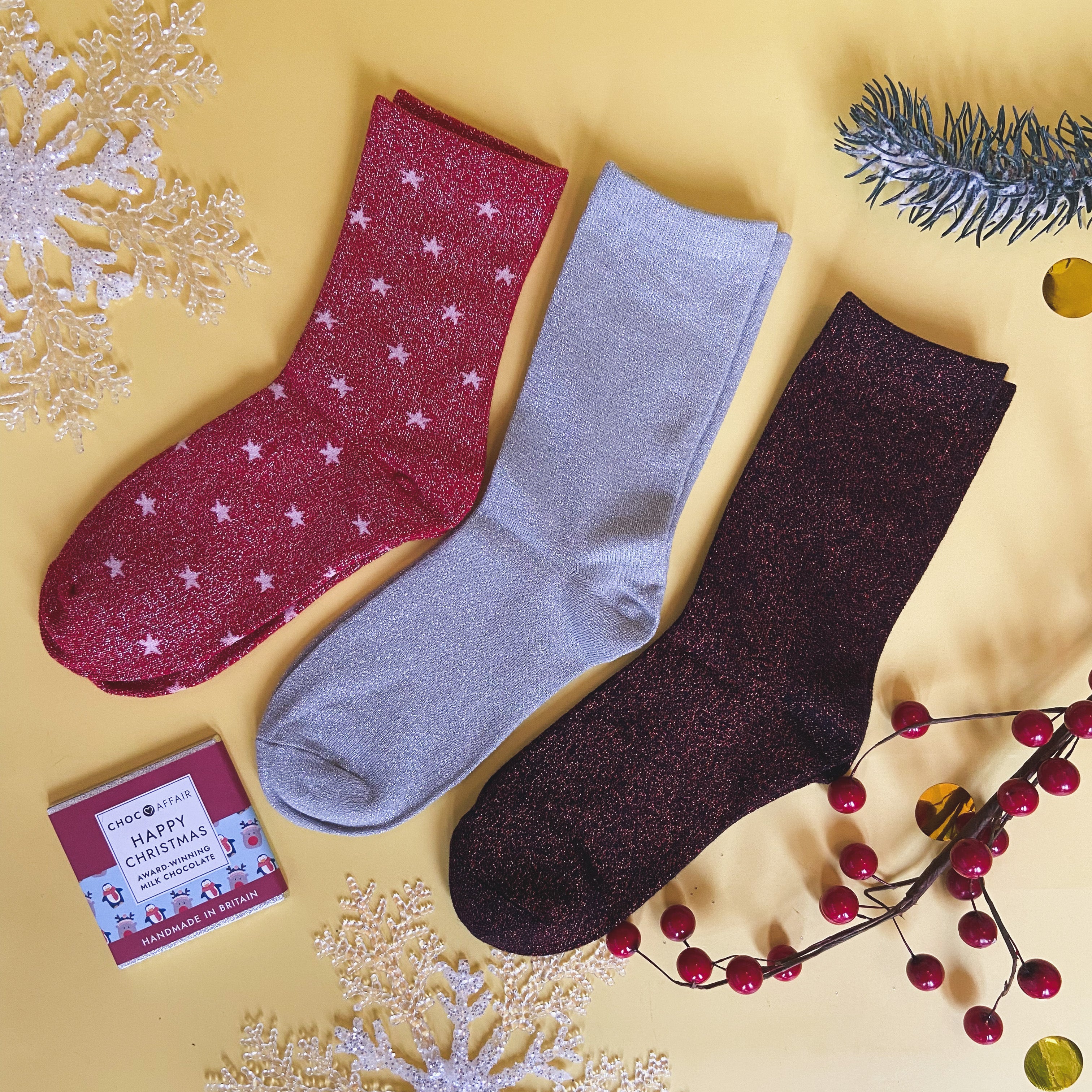 Ladies Tinsel Toes Sock Box - LIMITED EDITION