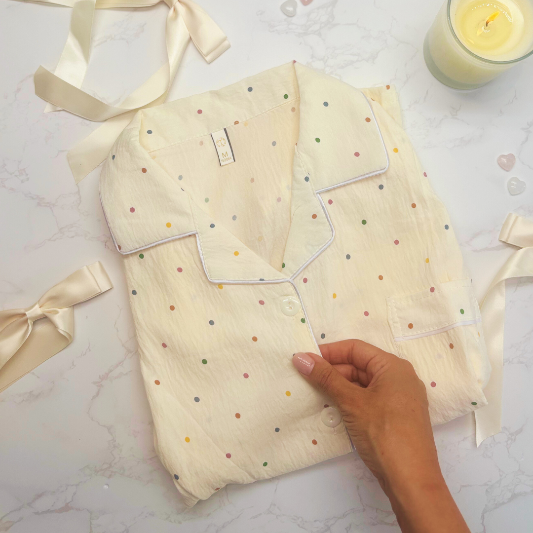 Spotty Pyjamas & Eye Mask Christmas Gift Box – PJs for Her, Teen, Sister, Daughter