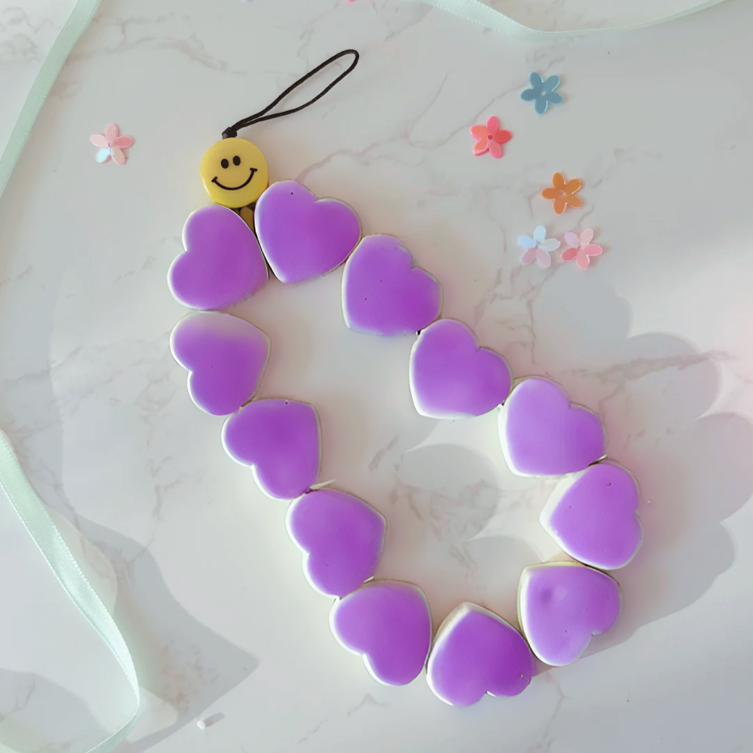 Smiley Hearts Phone / Bag Charm
