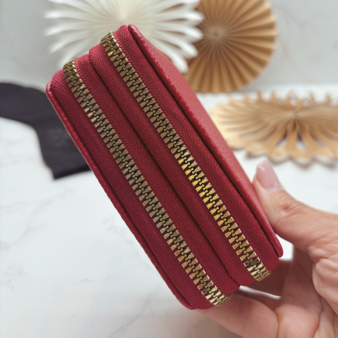 Red Purse, Snowflake Socks & Chocolate Christmas Gift Box for Her (Optional Candle)