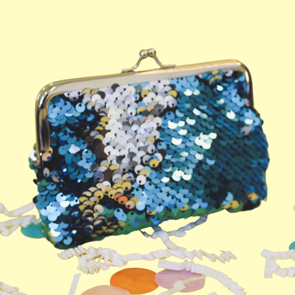 Two Tone Sequin Purse