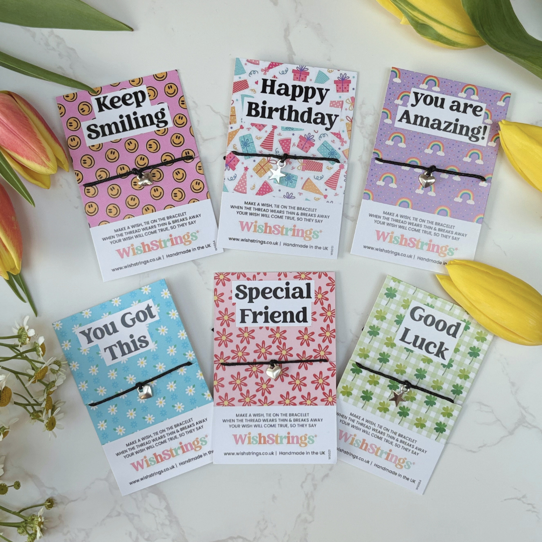 Good Luck Wish Bracelet – Silver Star Charm on Black Cord