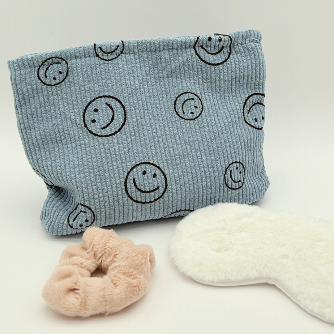Smiley Face Cosmetic / Make Up Bag - NEW