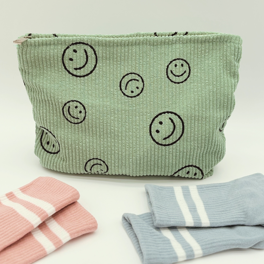 Smiley Face Cosmetic / Make Up Bag - NEW