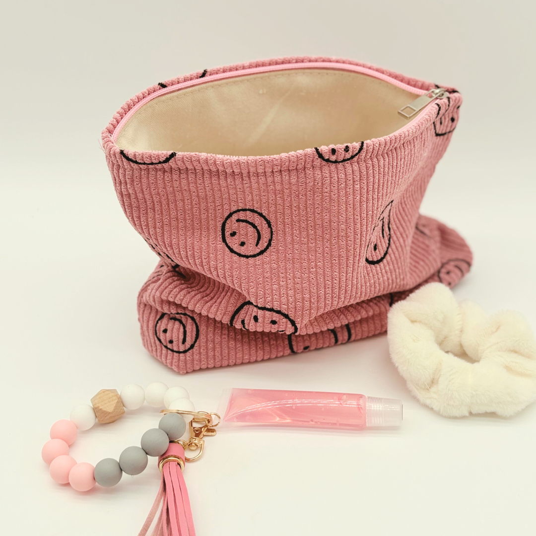 Smiley Face Cosmetic / Make Up Bag - NEW
