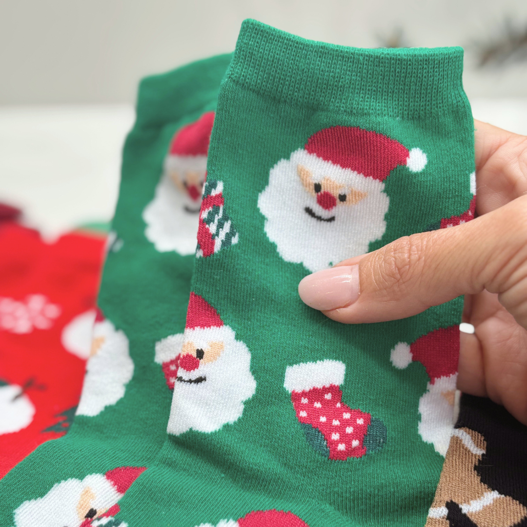 Christmas Socks Gift Box – Festive Santa, Snowman & Gingerbread Socks
