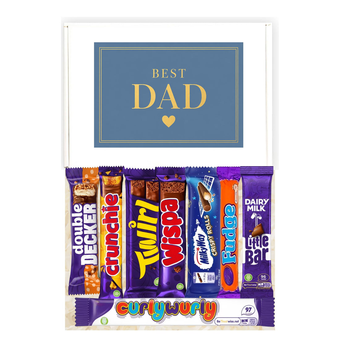 Assorted chocolate bars in a pack with &