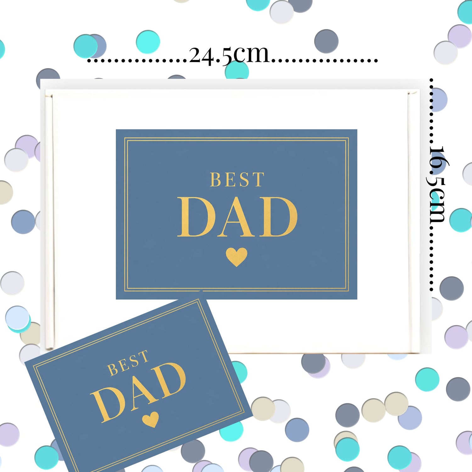 Two blue cards with &