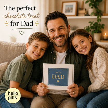 Man with two children holding a &