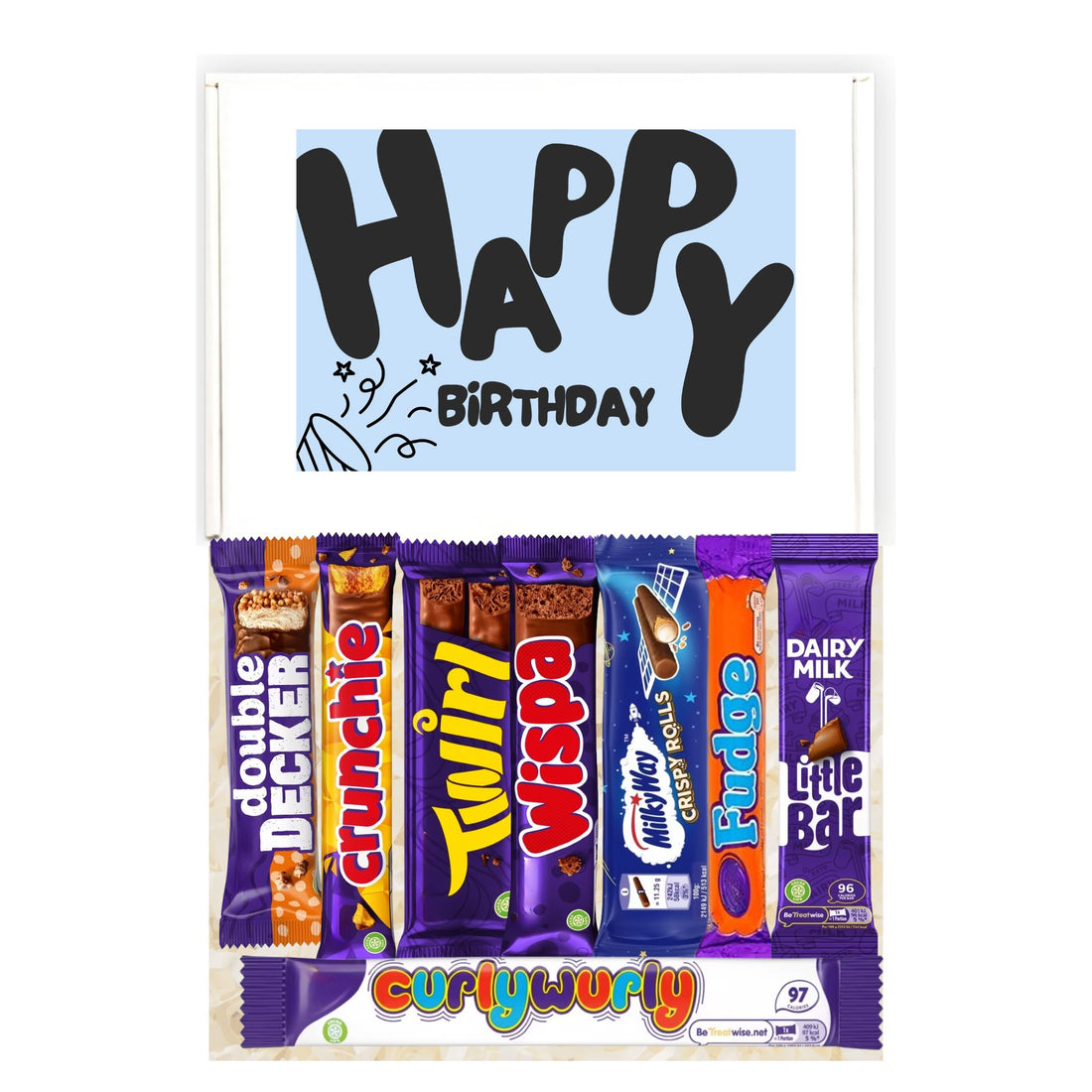 Assorted chocolate bars in a &