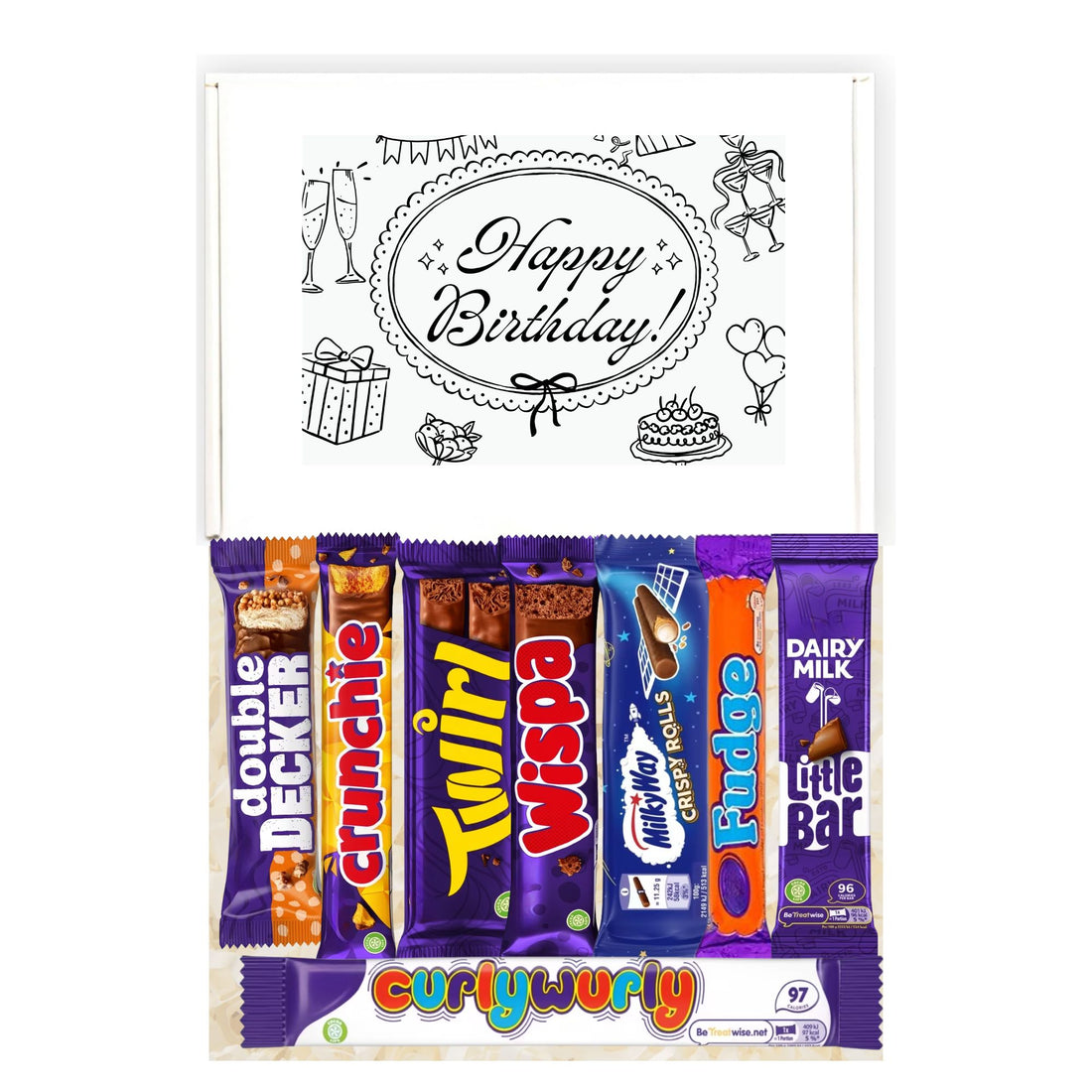 Assorted chocolate bars in a &