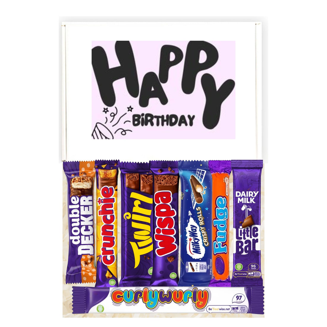 Assorted chocolate bars in a &