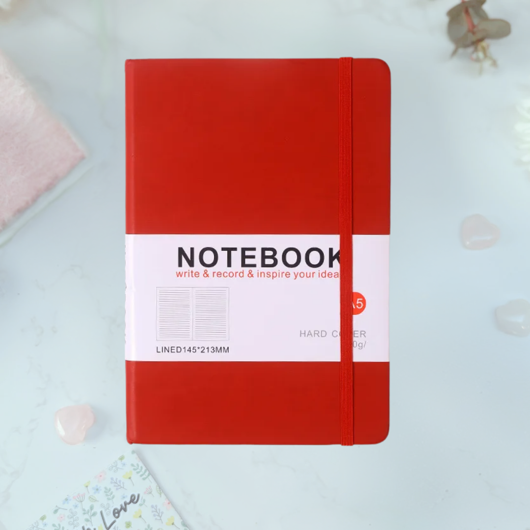 Red Hardcover A5 Notebook