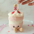 Pink Plush Birthday Cake Keyring