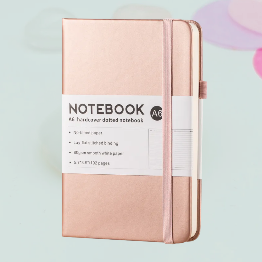 Rose Gold Cover A6 Notebook