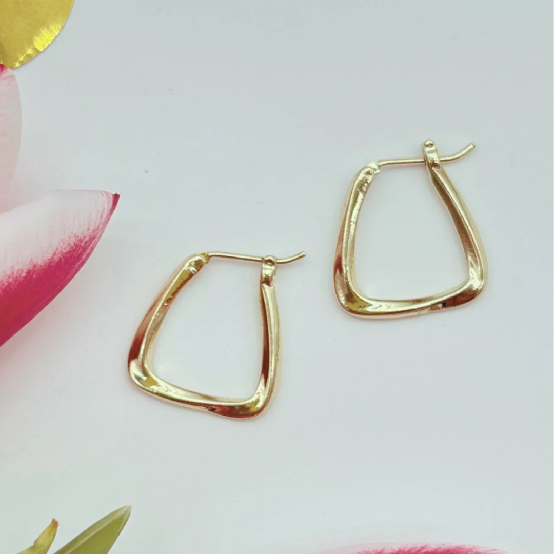 Gold Geometric Hoop Earrings