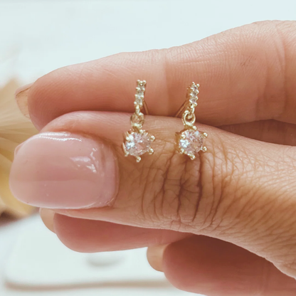 Gold Plated Crystal Drop Earrings