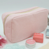 Pastel Pink Corduroy Makeup Bag