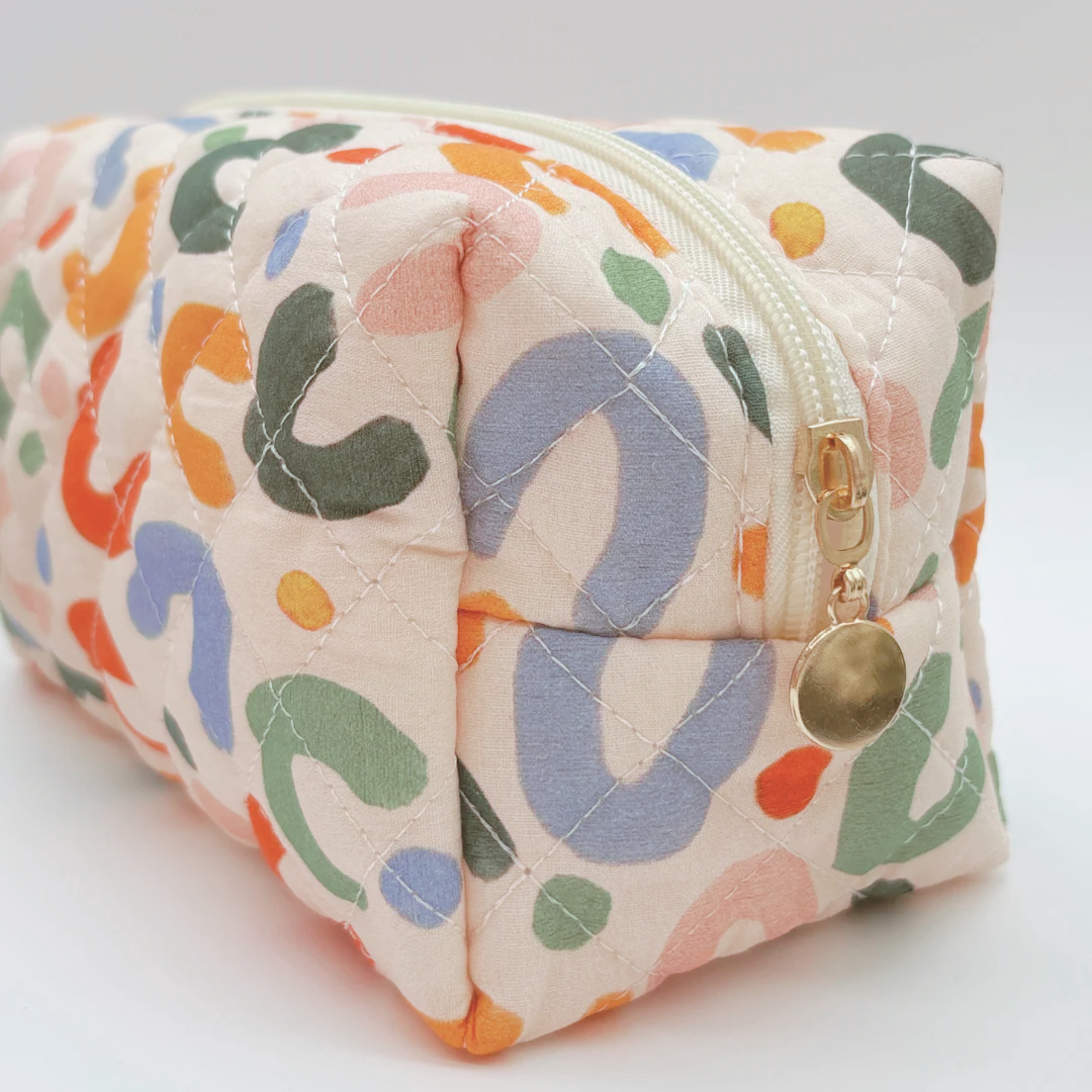 Colour Splash Quilted Cosmetics Bag