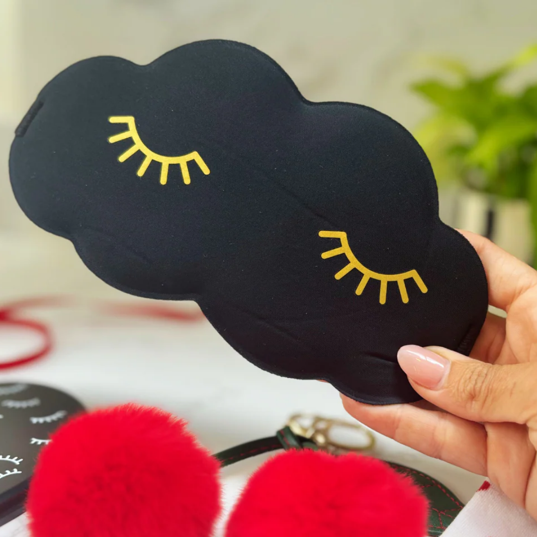 Eyelashes Black sleep eye mask