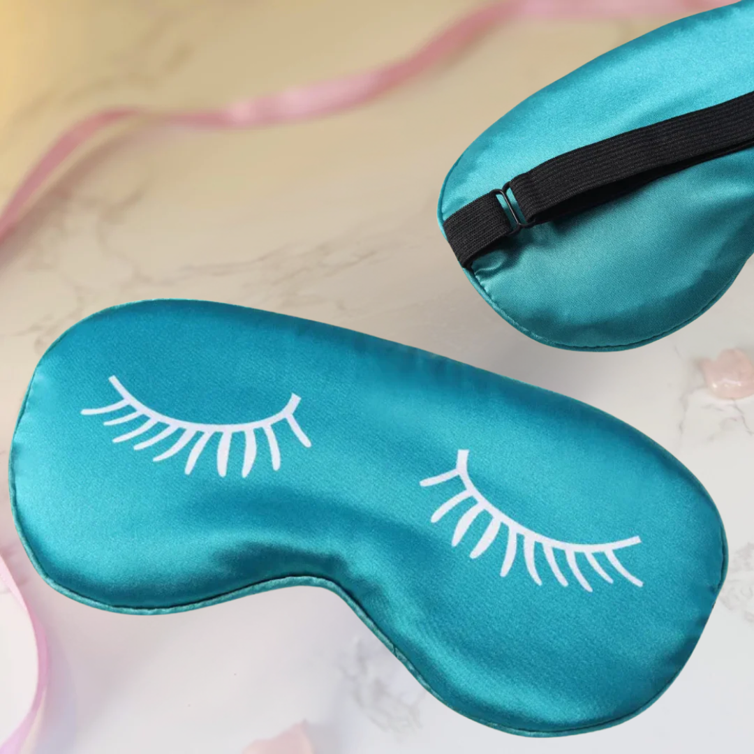 Blue Satin Eye Mask